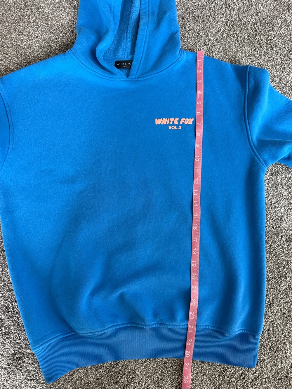 White Fox Vol. 3 Blue Oversized Graphic Hoodie Sweatshirt XS/S Pink Logo - Picture 7 of 7